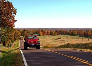 jeep fall drive foliage leaf peep