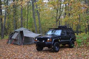 jeep cherokee camping wrangler fall autumn